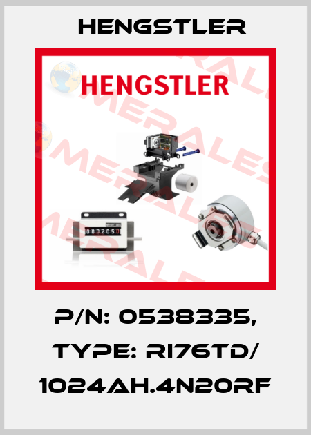 p/n: 0538335, Type: RI76TD/ 1024AH.4N20RF Hengstler