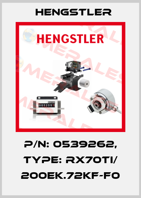 p/n: 0539262, Type: RX70TI/ 200EK.72KF-F0 Hengstler