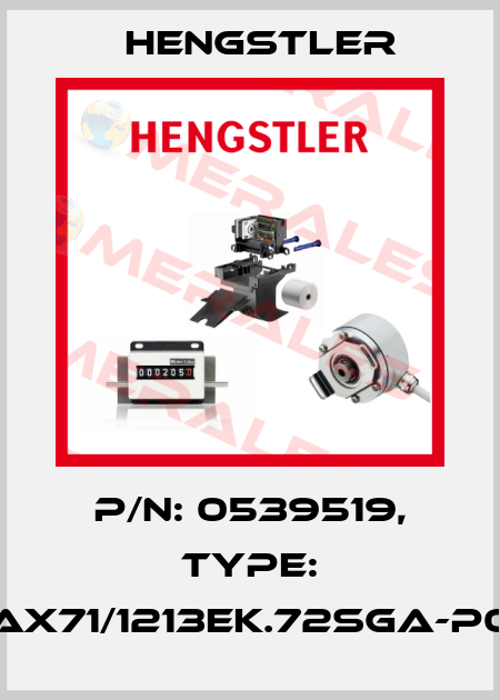 p/n: 0539519, Type: AX71/1213EK.72SGA-P0 Hengstler