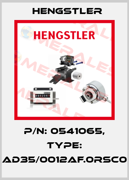p/n: 0541065, Type: AD35/0012AF.0RSC0 Hengstler
