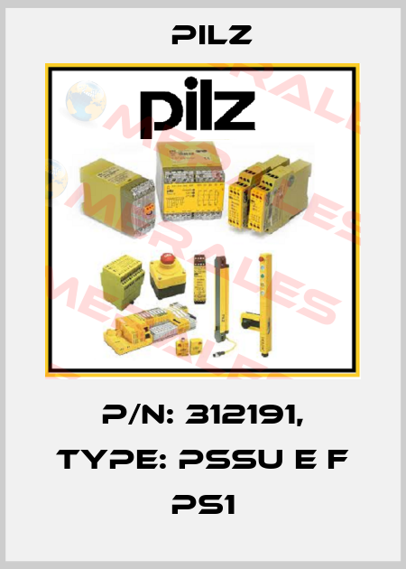 p/n: 312191, Type: PSSu E F PS1 Pilz
