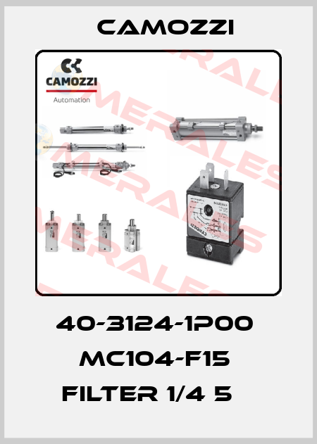 40-3124-1P00  MC104-F15  FILTER 1/4 5µ  Camozzi