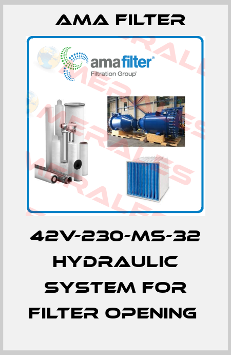 42V-230-MS-32 HYDRAULIC SYSTEM FOR FILTER OPENING  Ama Filter