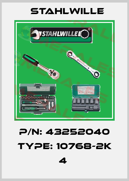 P/N: 43252040 Type: 10768-2K 4  Stahlwille