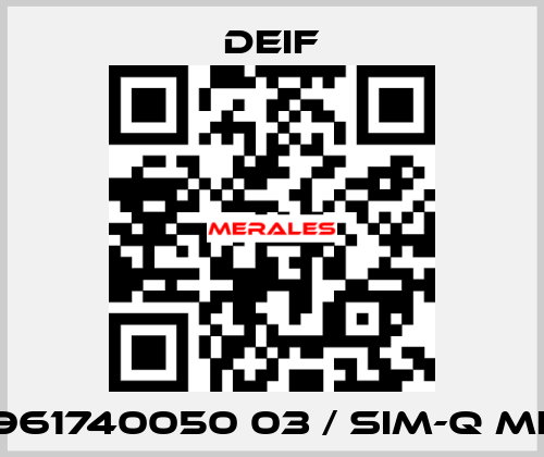 2961740050 03 / SIM-Q MKII Deif