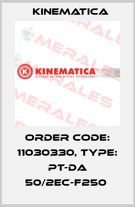 Order Code: 11030330, Type: PT-DA 50/2EC-F250  Kinematica