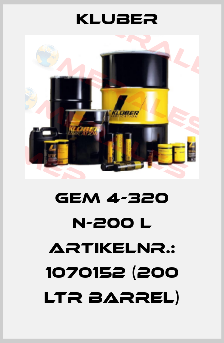 GEM 4-320 N-200 l Artikelnr.: 1070152 (200 ltr barrel) Kluber
