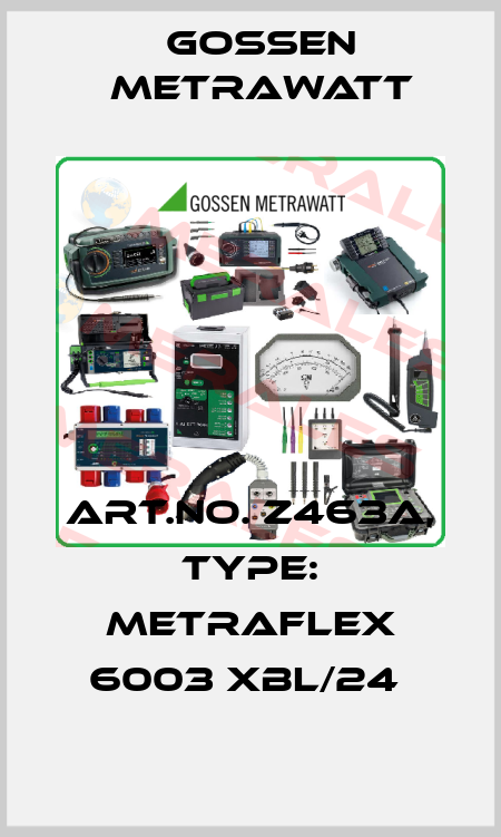 Art.No. Z463A, Type: METRAFLEX 6003 XBL/24  Gossen Metrawatt