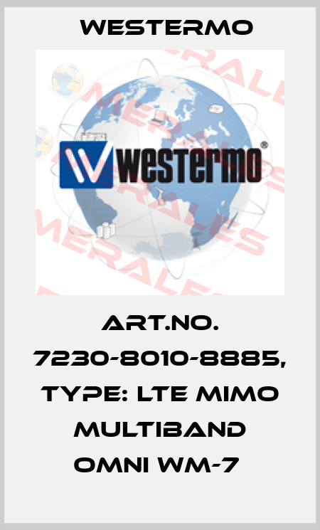 Art.No. 7230-8010-8885, Type: LTE MIMO Multiband Omni WM-7  Westermo