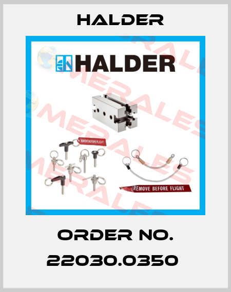 Order No. 22030.0350  Halder