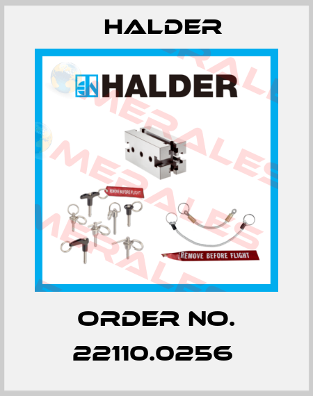 Order No. 22110.0256  Halder