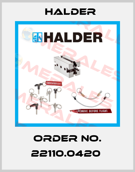 Order No. 22110.0420  Halder