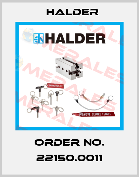Order No. 22150.0011 Halder
