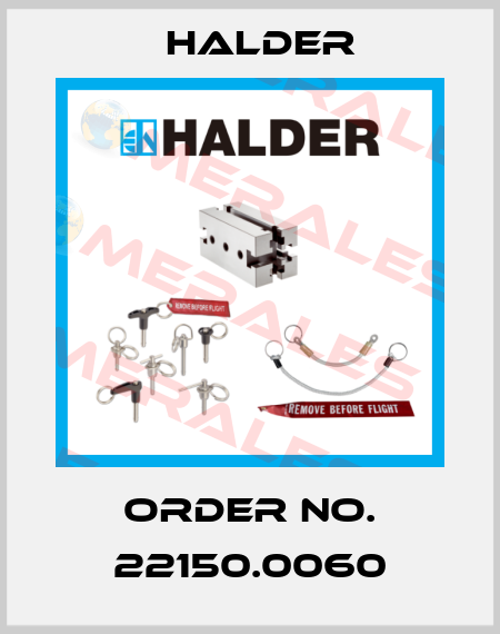 Order No. 22150.0060 Halder