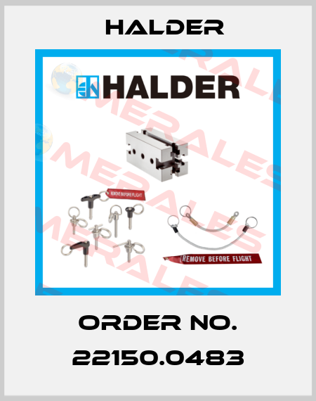 Order No. 22150.0483 Halder