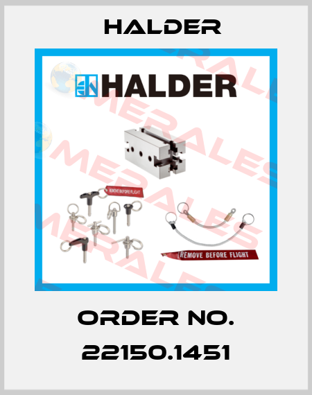 Order No. 22150.1451 Halder