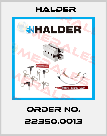 Order No. 22350.0013 Halder