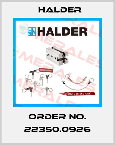 Order No. 22350.0926 Halder