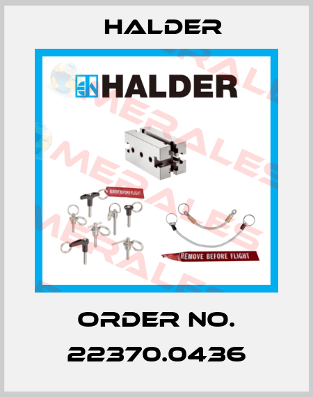 Order No. 22370.0436 Halder