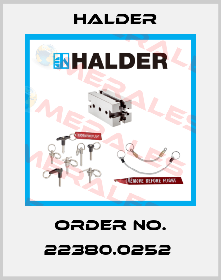 Order No. 22380.0252  Halder