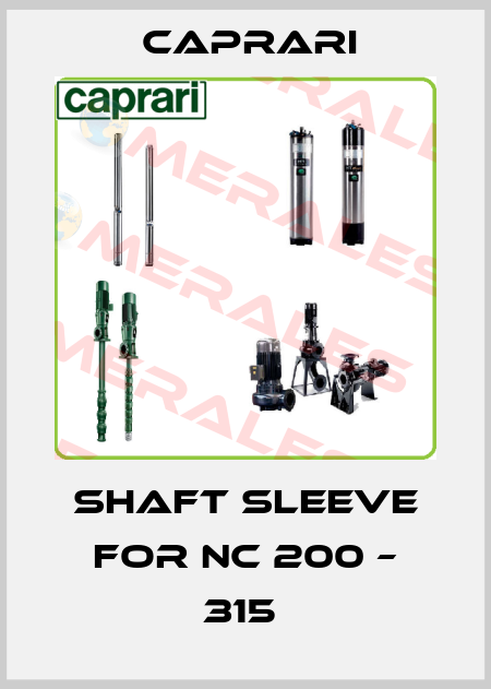 Shaft sleeve for NC 200 – 315  CAPRARI 
