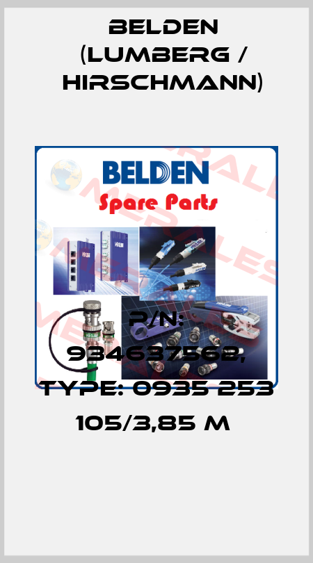 P/N: 934637562, Type: 0935 253 105/3,85 M  Belden (Lumberg / Hirschmann)