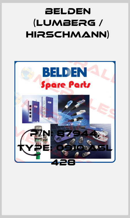 P/N: 87944, Type: 0910 ASL 428  Belden (Lumberg / Hirschmann)