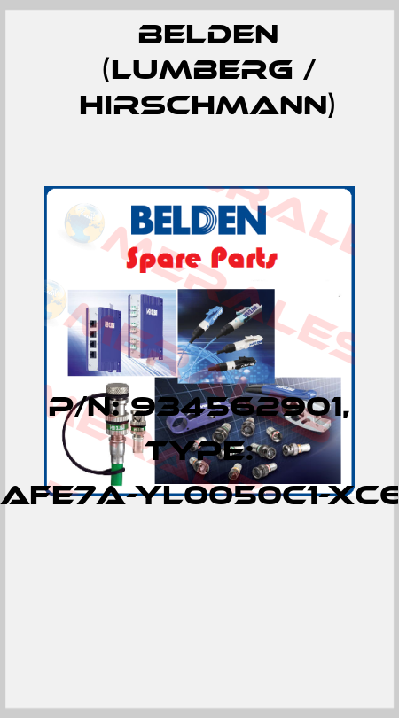 P/N: 934562901, Type: GAN-DAFE7A-YL0050C1-XC607-AD  Belden (Lumberg / Hirschmann)