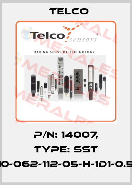 p/n: 14007, Type: SST 01-10-062-112-05-H-1D1-0.5-J5 Telco