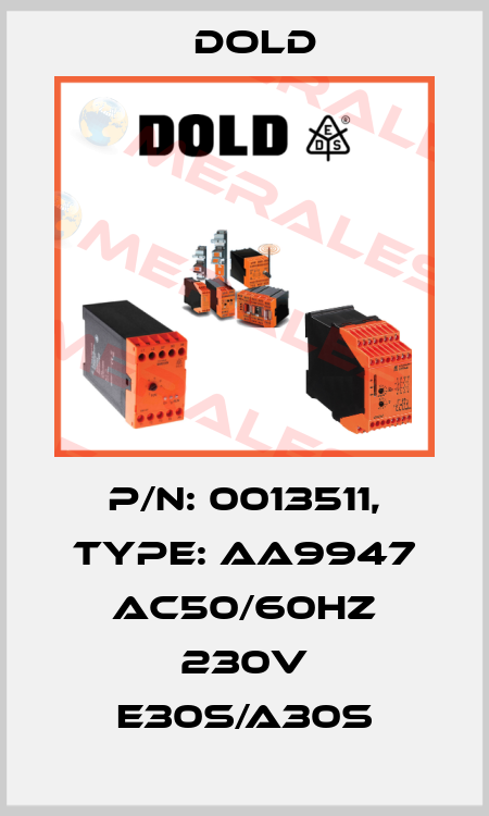 p/n: 0013511, Type: AA9947 AC50/60HZ 230V E30S/A30S Dold