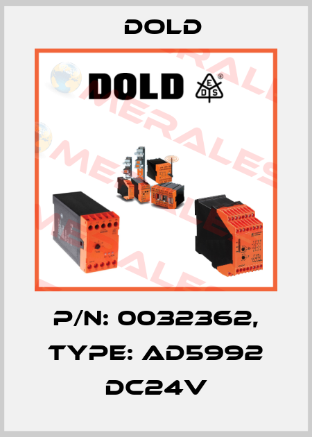 p/n: 0032362, Type: AD5992 DC24V Dold