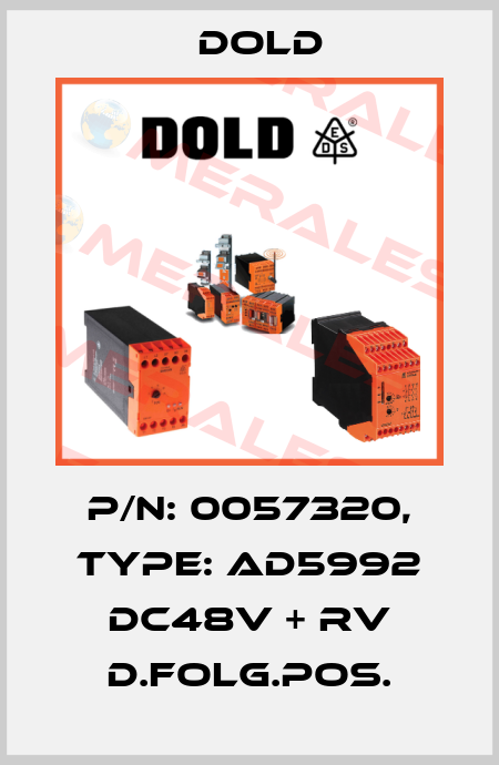 p/n: 0057320, Type: AD5992 DC48V + RV D.FOLG.POS. Dold