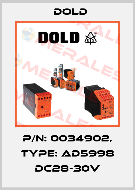 p/n: 0034902, Type: AD5998 DC28-30V Dold