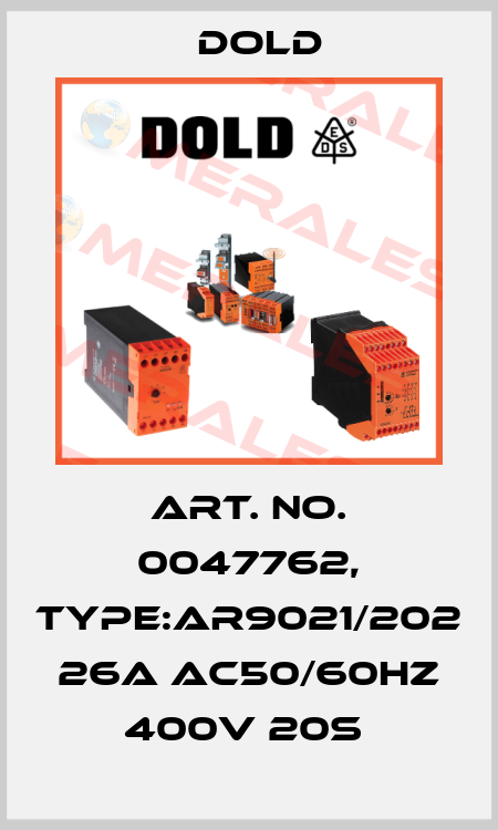 Art. No. 0047762, Type:AR9021/202 26A AC50/60HZ 400V 20S  Dold