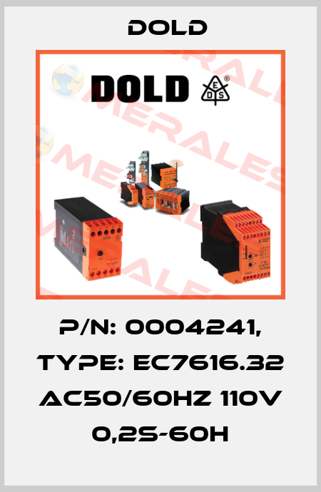 p/n: 0004241, Type: EC7616.32 AC50/60HZ 110V 0,2S-60H Dold