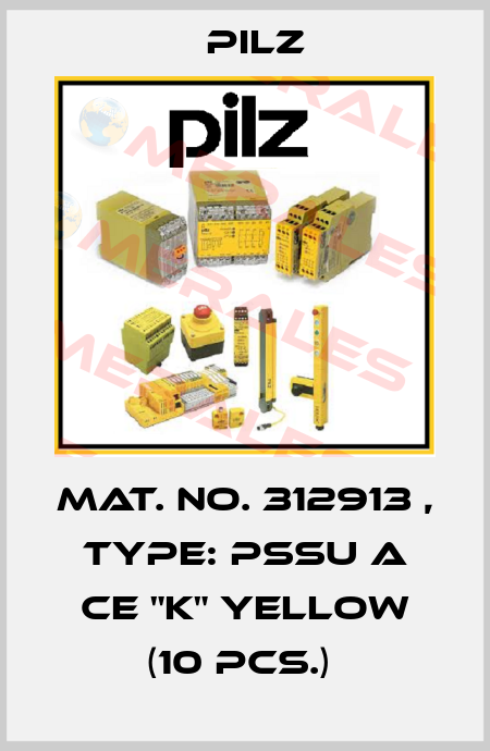 Mat. No. 312913 , Type: PSSu A CE "K" yellow (10 pcs.)  Pilz