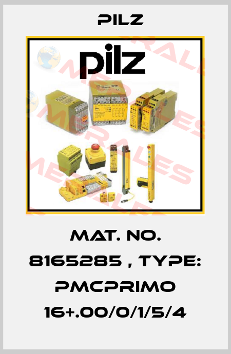 Mat. No. 8165285 , Type: PMCprimo 16+.00/0/1/5/4 Pilz