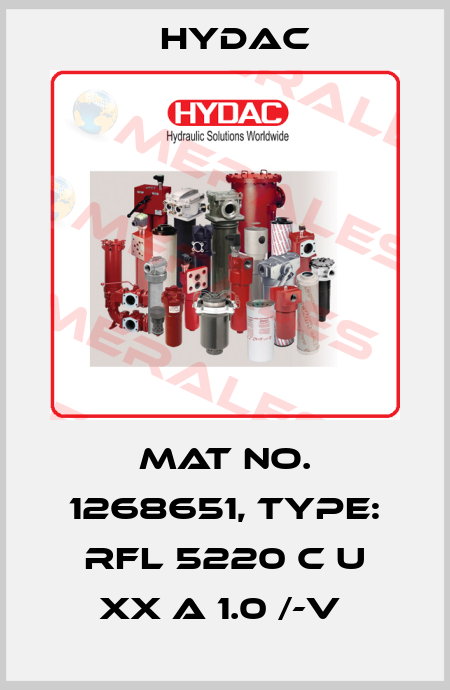 Mat No. 1268651, Type: RFL 5220 C U XX A 1.0 /-V  Hydac