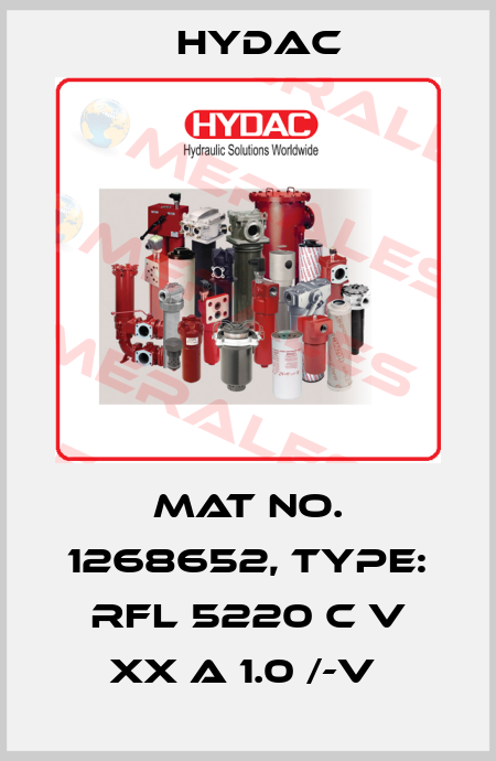 Mat No. 1268652, Type: RFL 5220 C V XX A 1.0 /-V  Hydac
