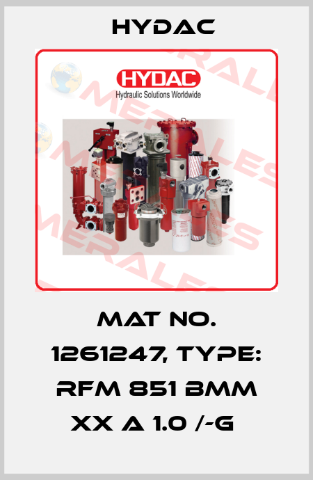 Mat No. 1261247, Type: RFM 851 BMM XX A 1.0 /-G  Hydac