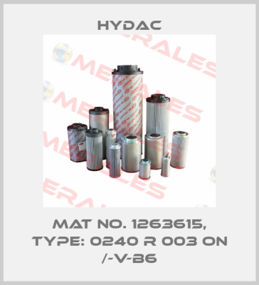 Mat No. 1263615, Type: 0240 R 003 ON /-V-B6 Hydac