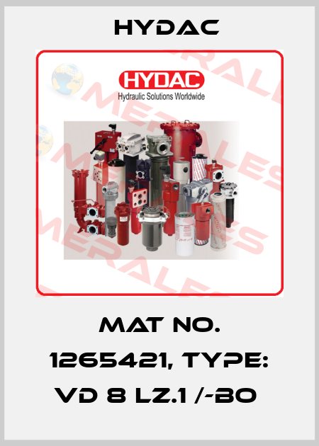 Mat No. 1265421, Type: VD 8 LZ.1 /-BO  Hydac