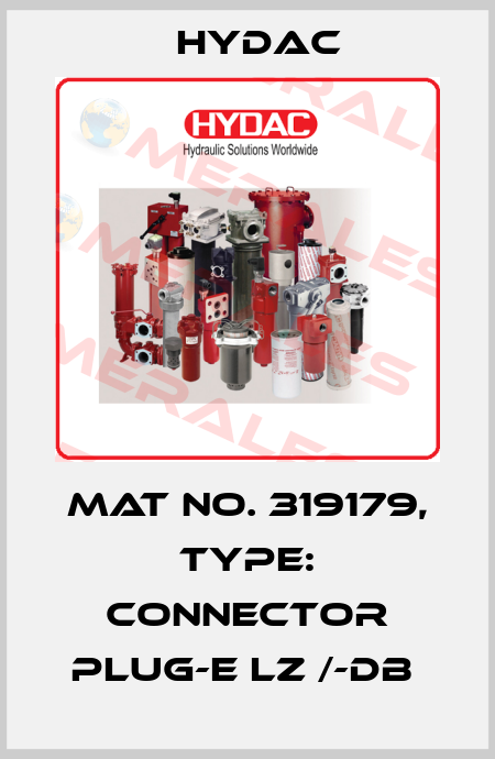 Mat No. 319179, Type: CONNECTOR PLUG-E LZ /-DB  Hydac