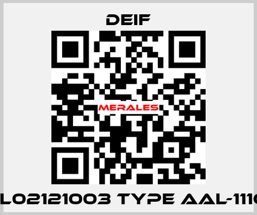 TCML02121003 TYPE AAL-111Q96  Deif