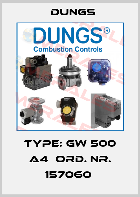 Type: GW 500 A4  Ord. Nr. 157060  Dungs