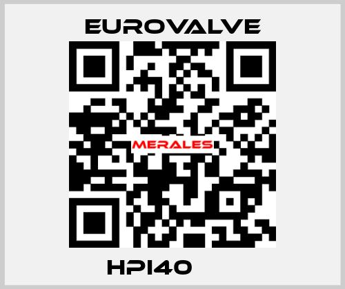 HPI40       Eurovalve