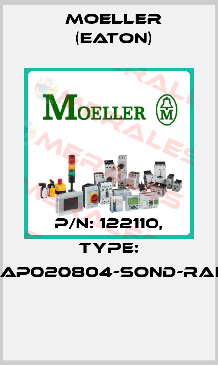 P/N: 122110, Type: XAP020804-SOND-RAL*  Moeller (Eaton)