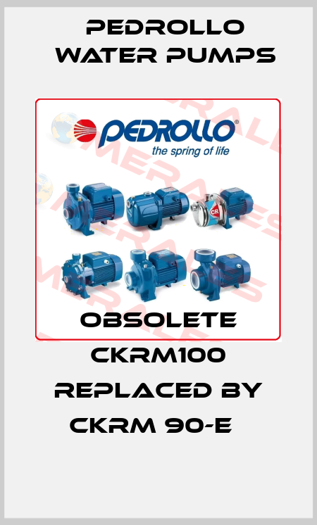 Obsolete CKRm100 replaced by CKRm 90-E   Pedrollo Water Pumps