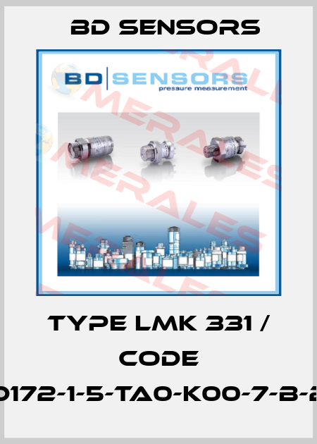 Type LMK 331 / Code 460-D172-1-5-TA0-K00-7-B-2-000 Bd Sensors