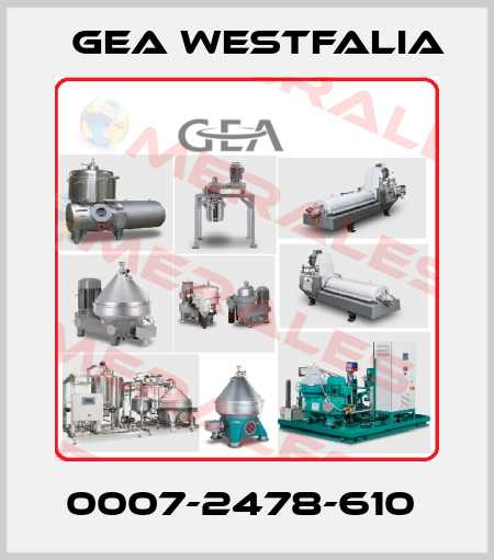 0007-2478-610  Gea Westfalia
